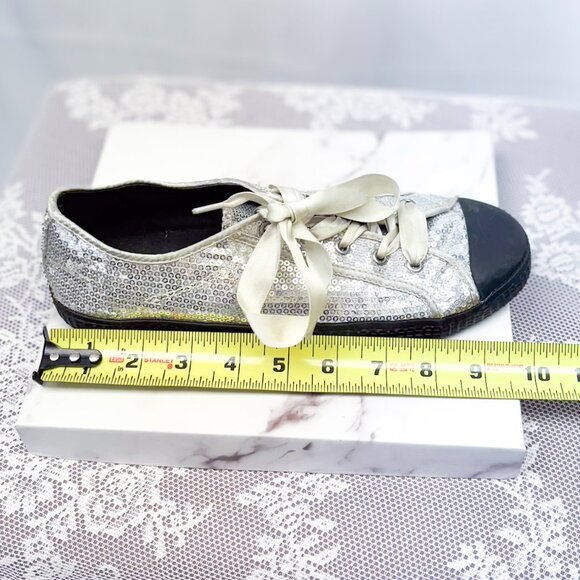 ALDO Sequin Sneaker Shoes with Ribbon Lace - Picture 9 of 10